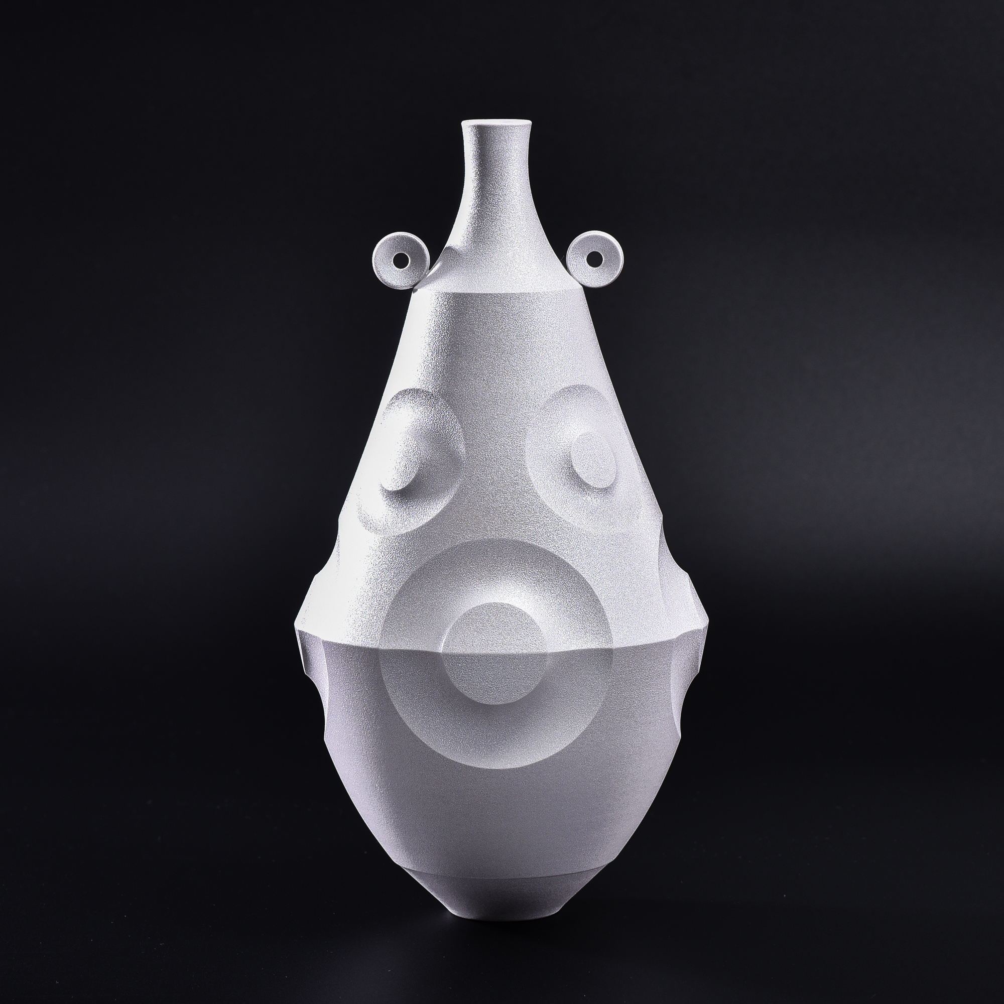 煌彩二重円形切子紋器